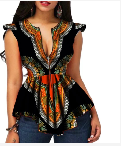 Classy Cotton African ladies' blouse