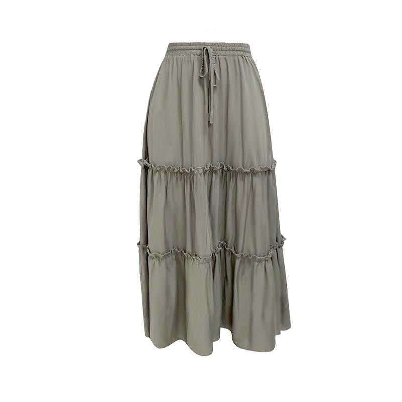 Modern High Waist Slim Cotton and Linen Skirt