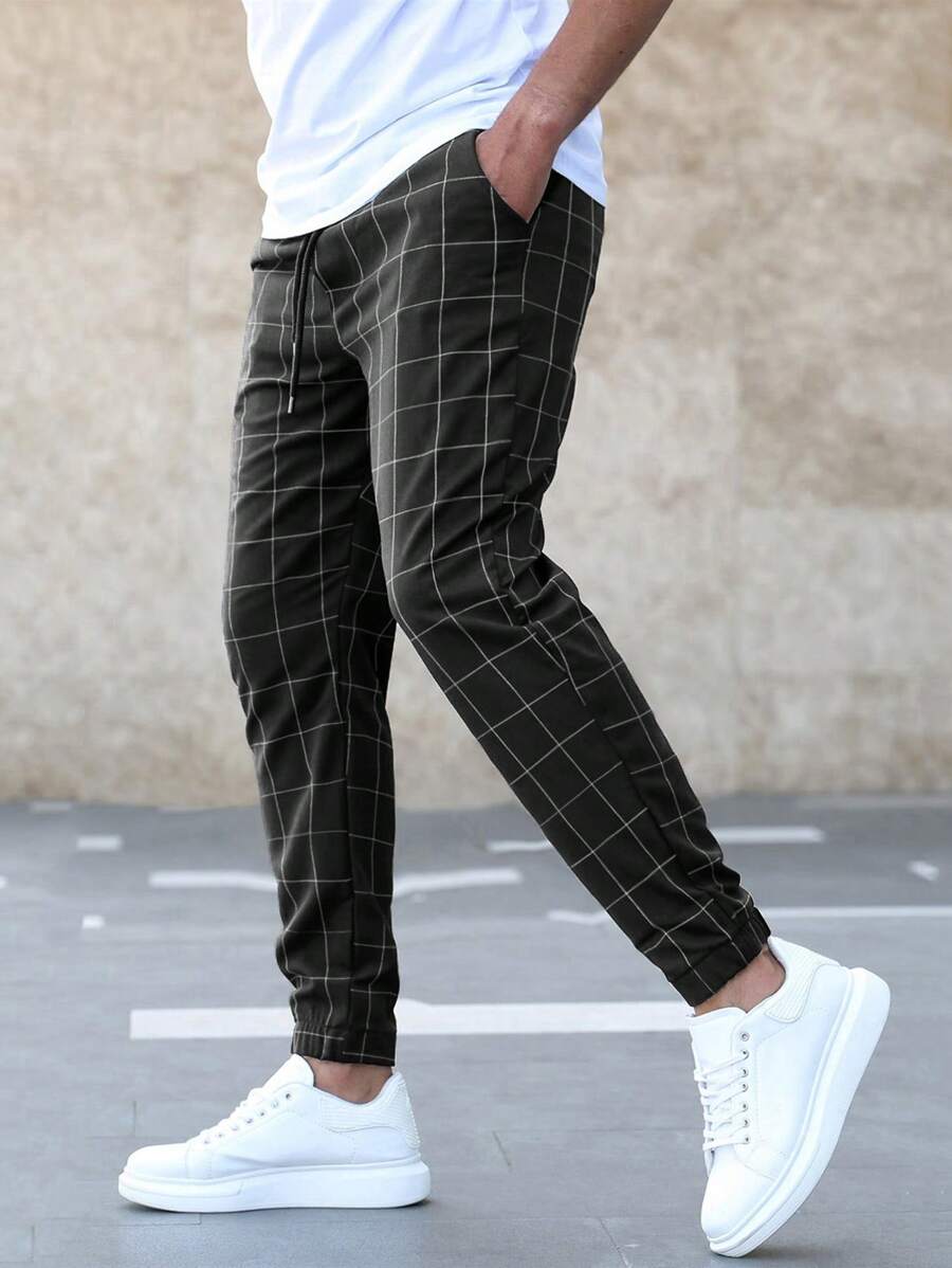 Elegant grid elite trousers