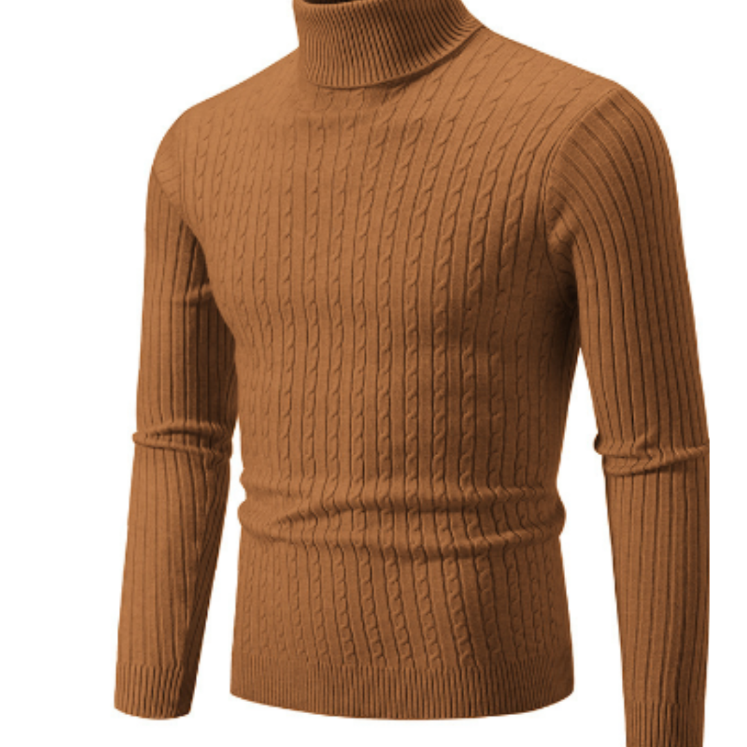 Dravid | Warm Knitted Turtleneck Sweater For Men