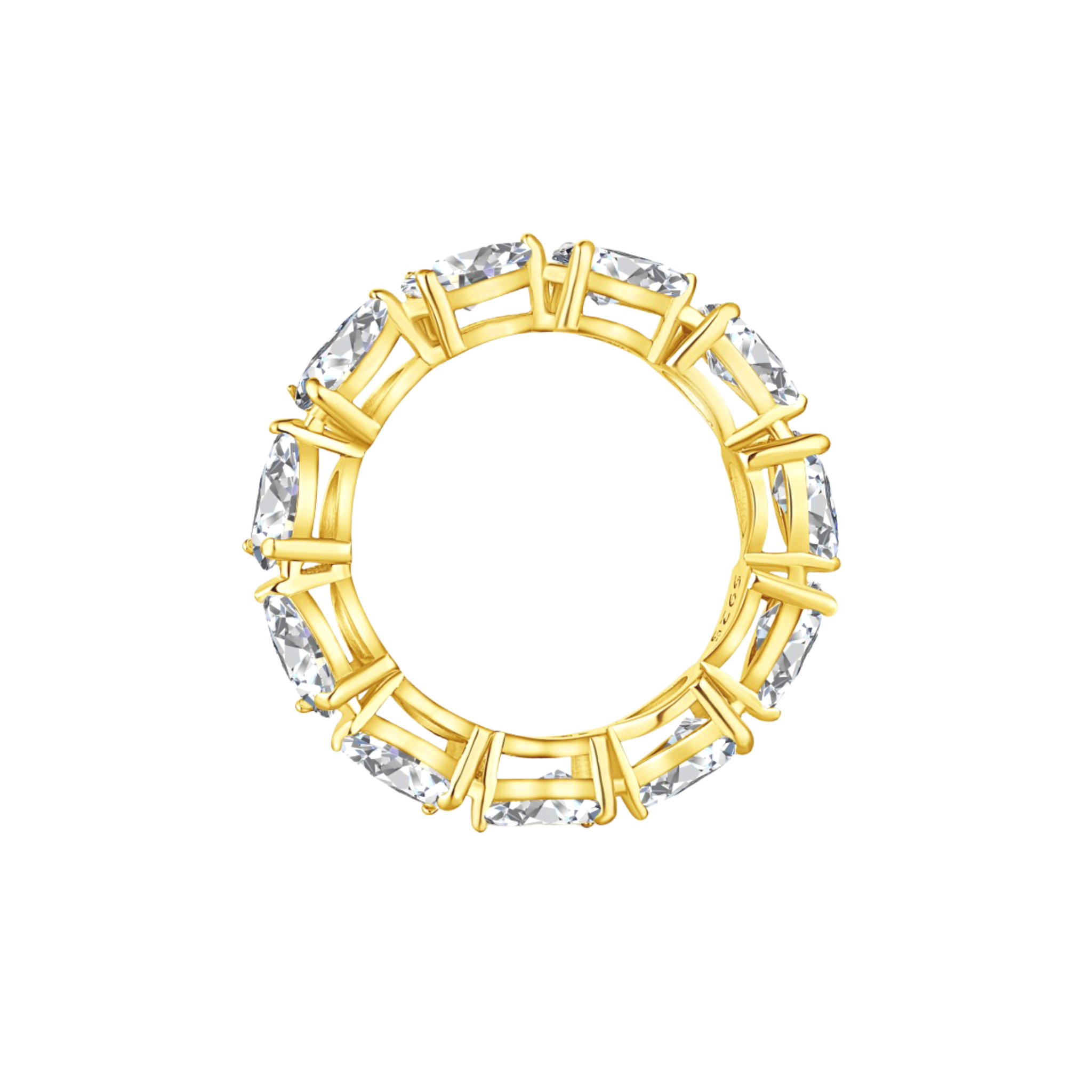 Eternity ring with marquise-cut stones