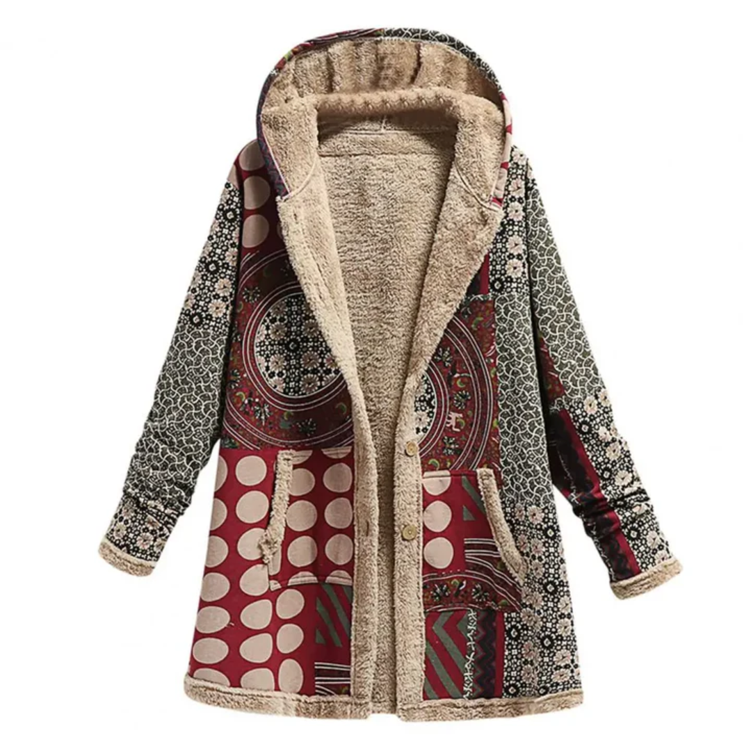 Genesis | Winter Plaid Coat With Hood For Women