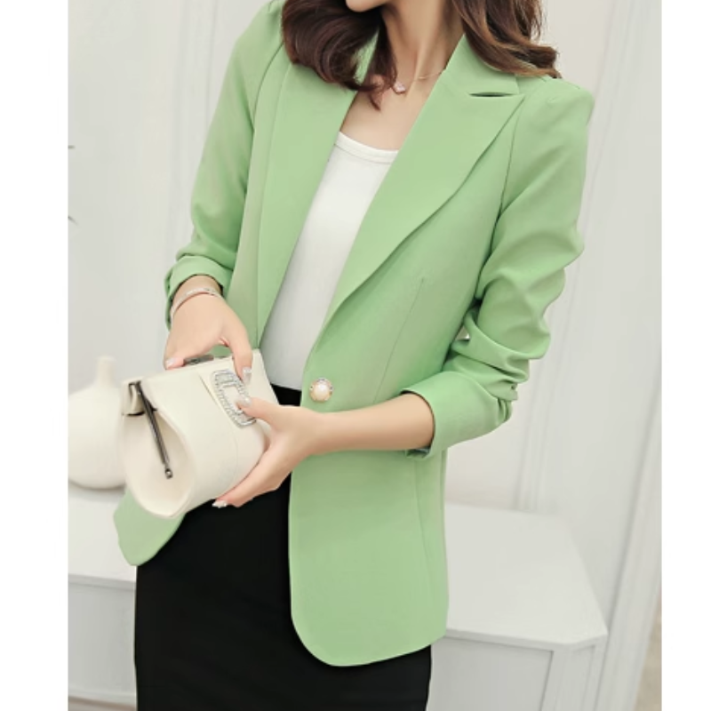 Elegant women's blazer with ankle button fastening