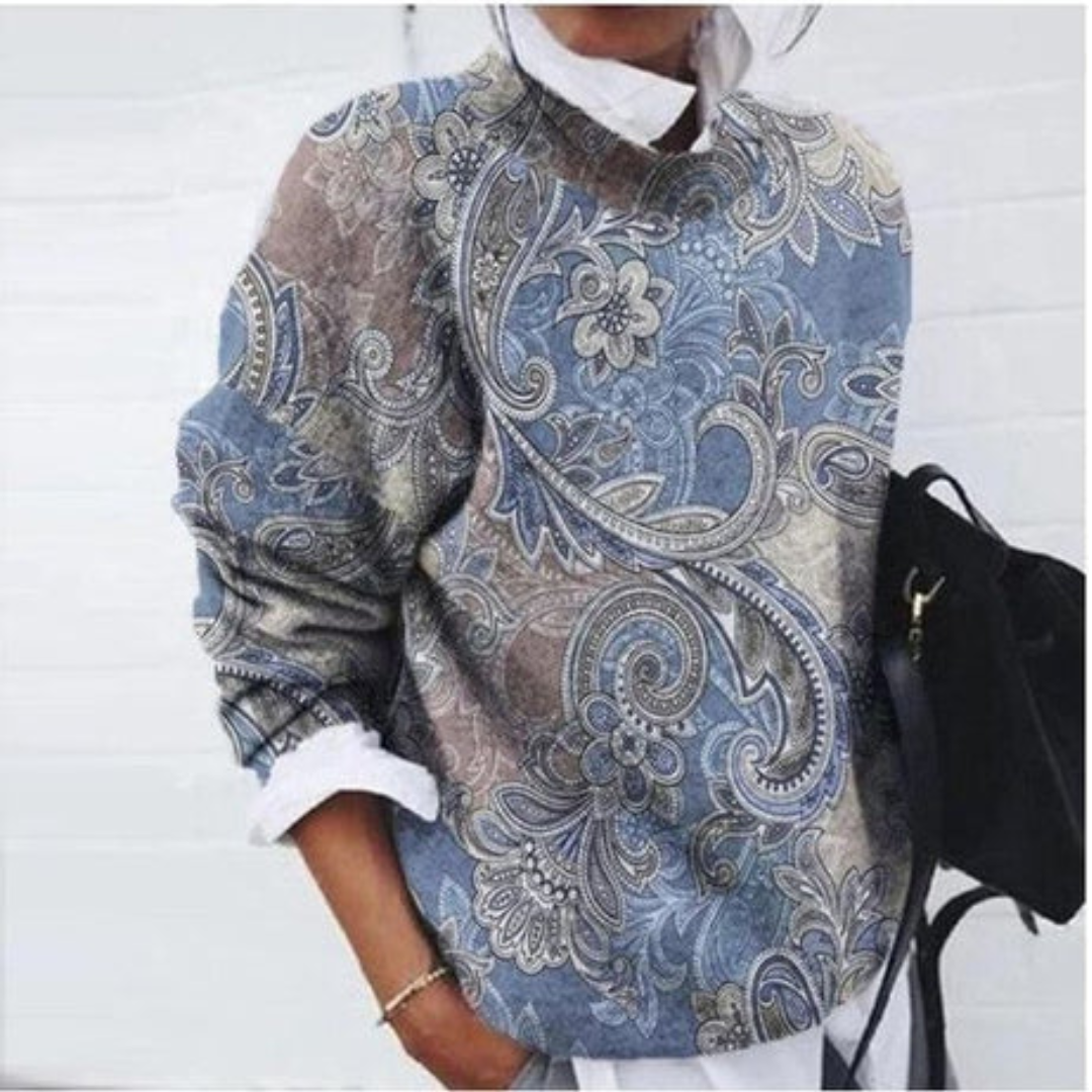 Yvonne | Winter Printed Sweater For Women