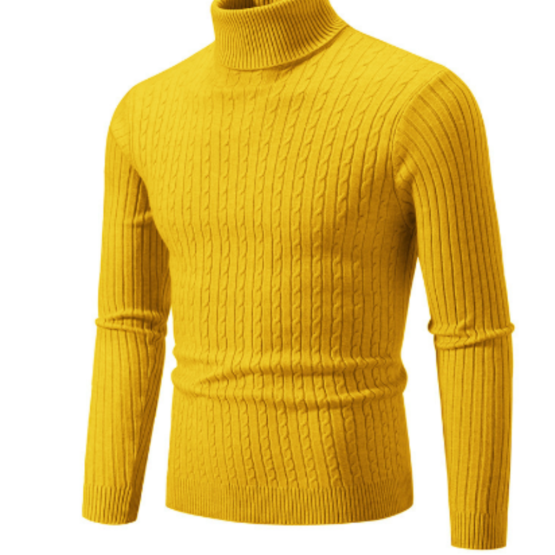 Dravid | Warm Knitted Turtleneck Sweater For Men