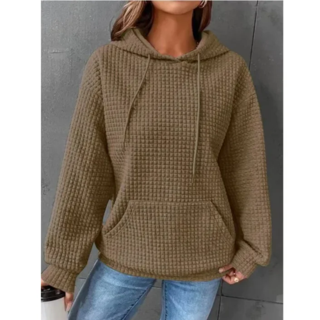 Lena | Textured Drawstring Hoodie For Women