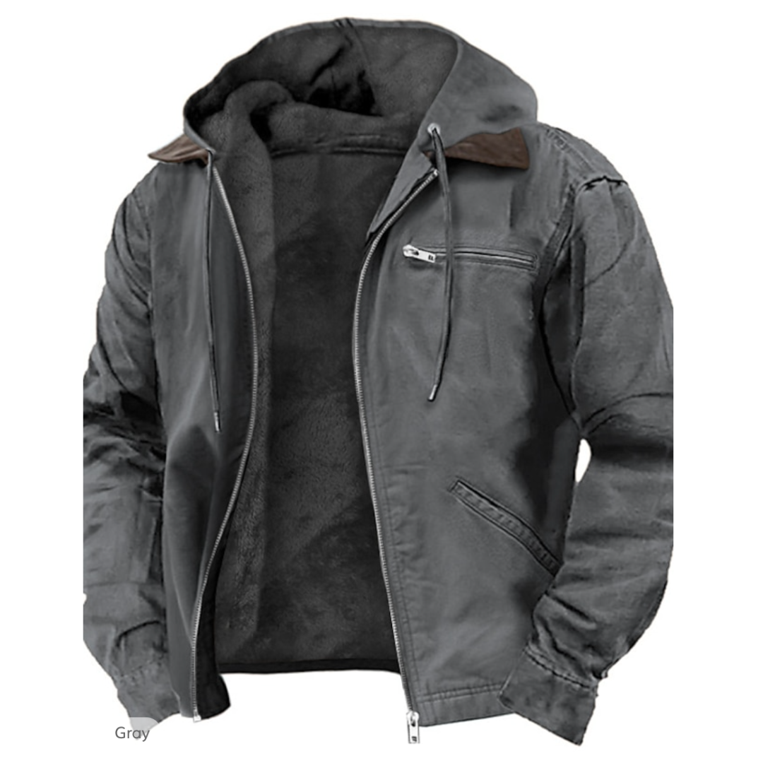 Oliver | Warm Hooded Zipper Jacket For Men