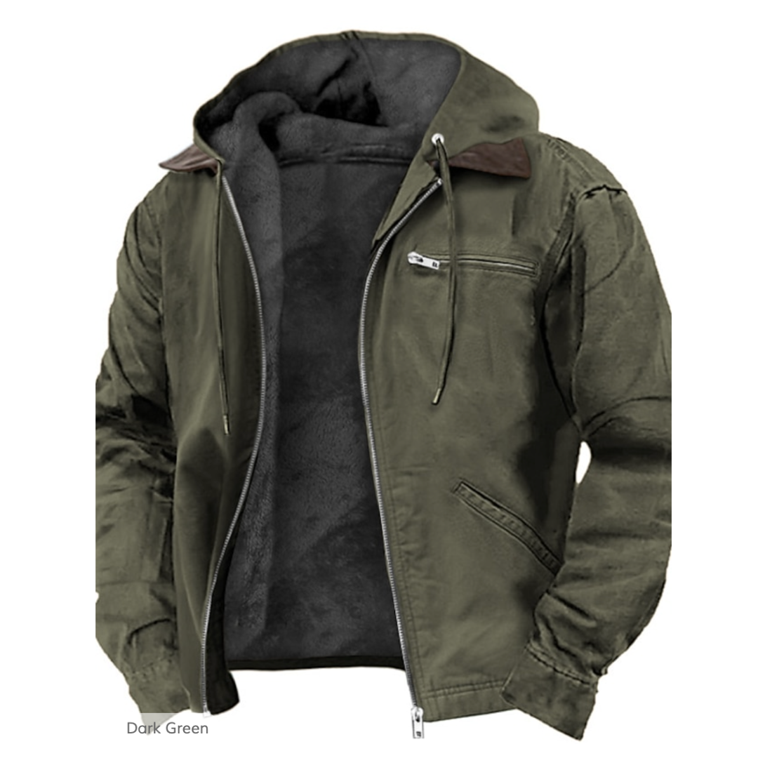 Oliver | Warm Hooded Zipper Jacket For Men