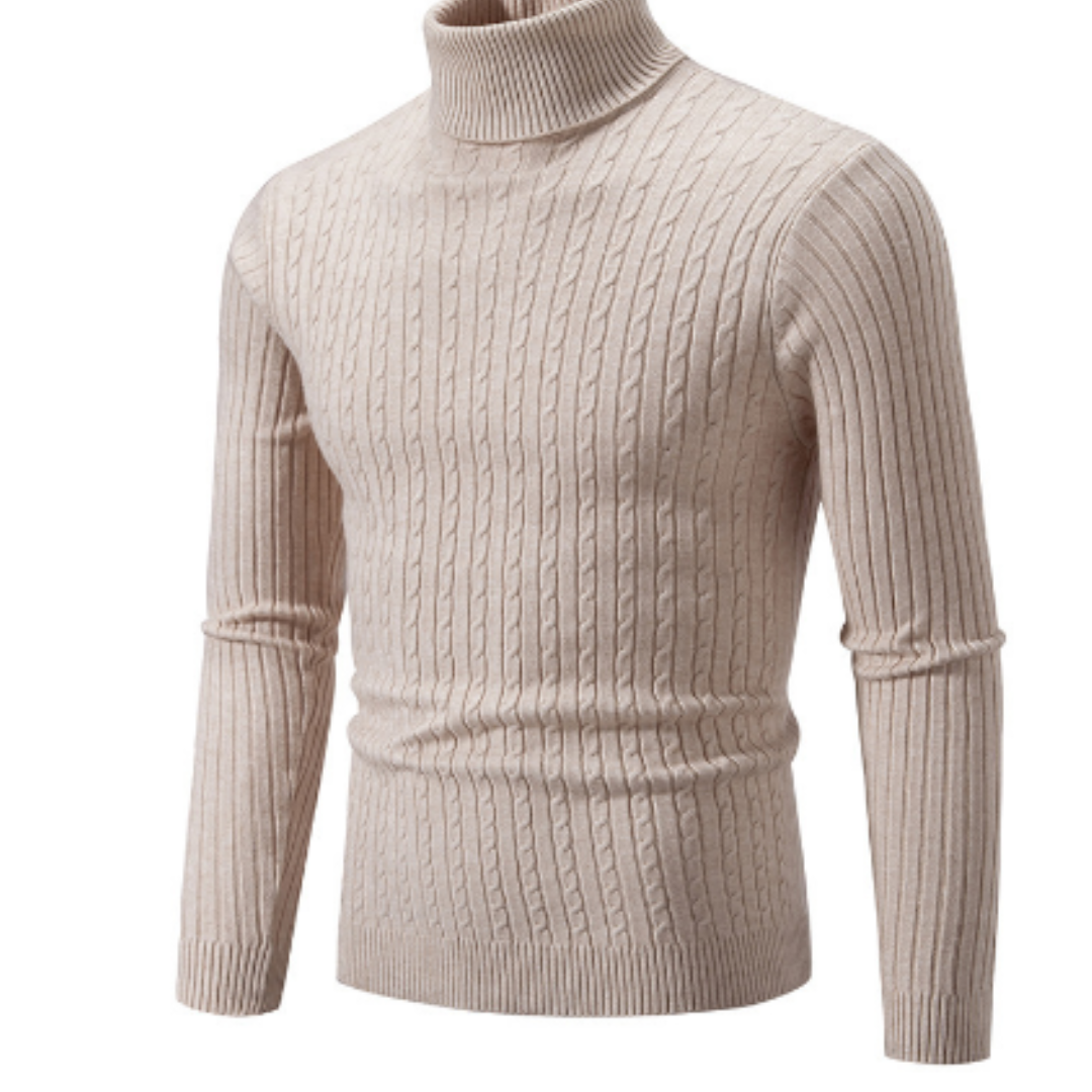 Dravid | Warm Knitted Turtleneck Sweater For Men