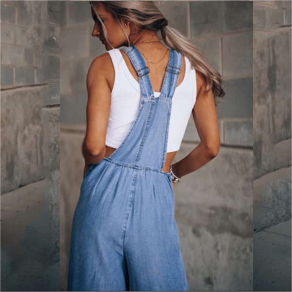 Ladies denim jumpsuit