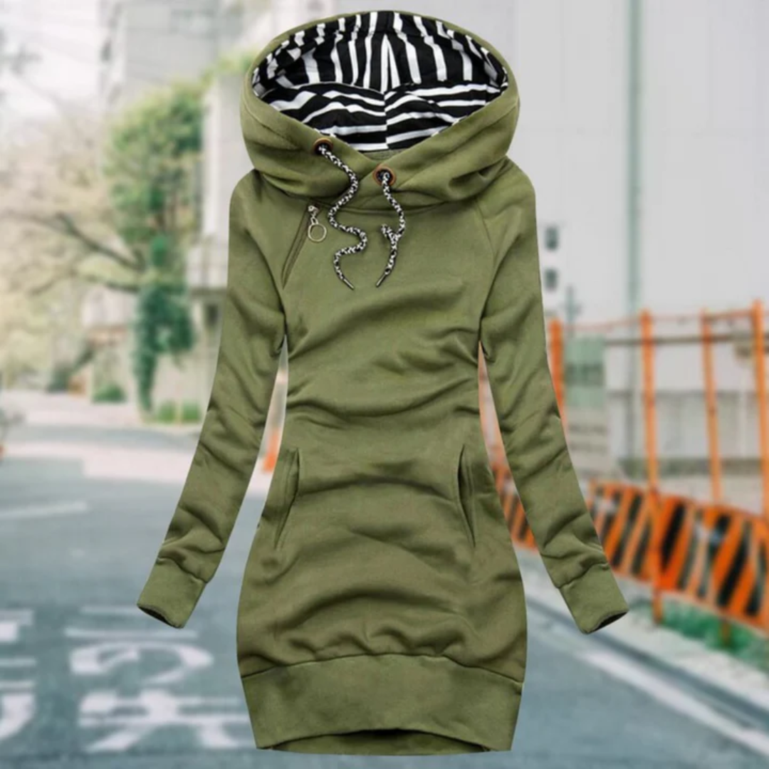 Idana | Drawstring Long Hoodie For Women