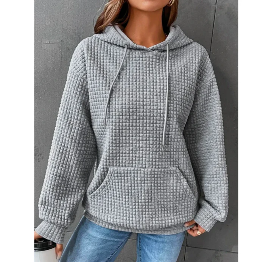 Lena | Textured Drawstring Hoodie For Women