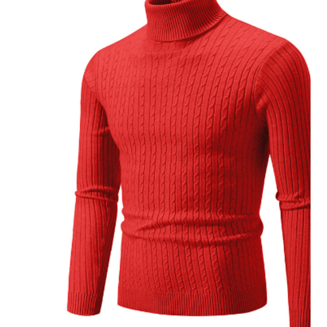 Dravid | Warm Knitted Turtleneck Sweater For Men