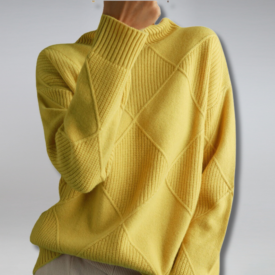 Adelialim | Winter Turtleneck Knitted Sweater For Women