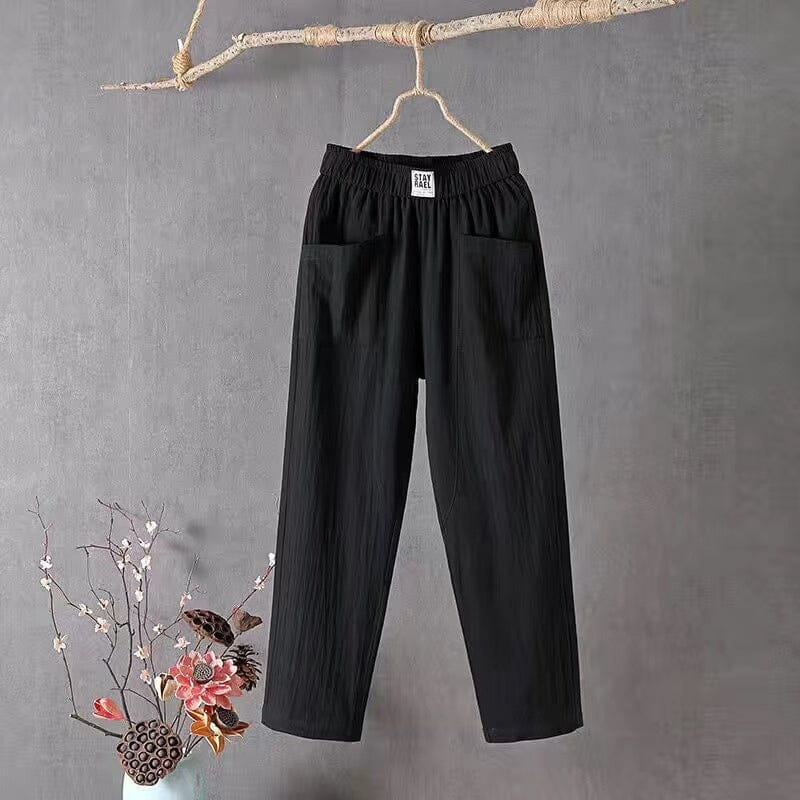 Cotton and linen harem trousers