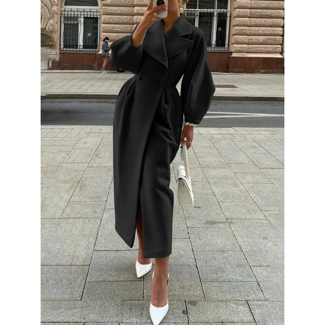 Gracieliem | Elegant Long Warm Coat For Women