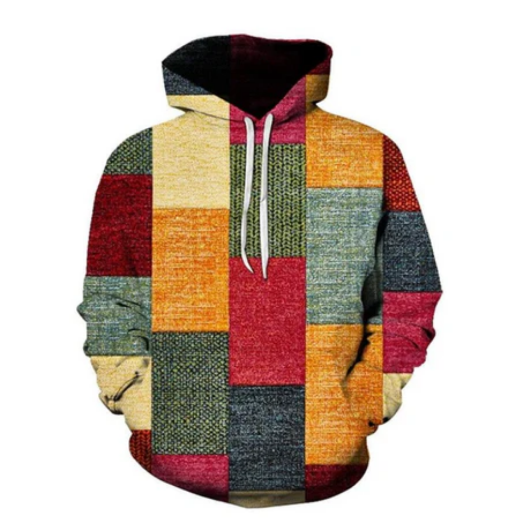 Tyrion | Winter Warm Patchwork Drawstring Hoodie For Men