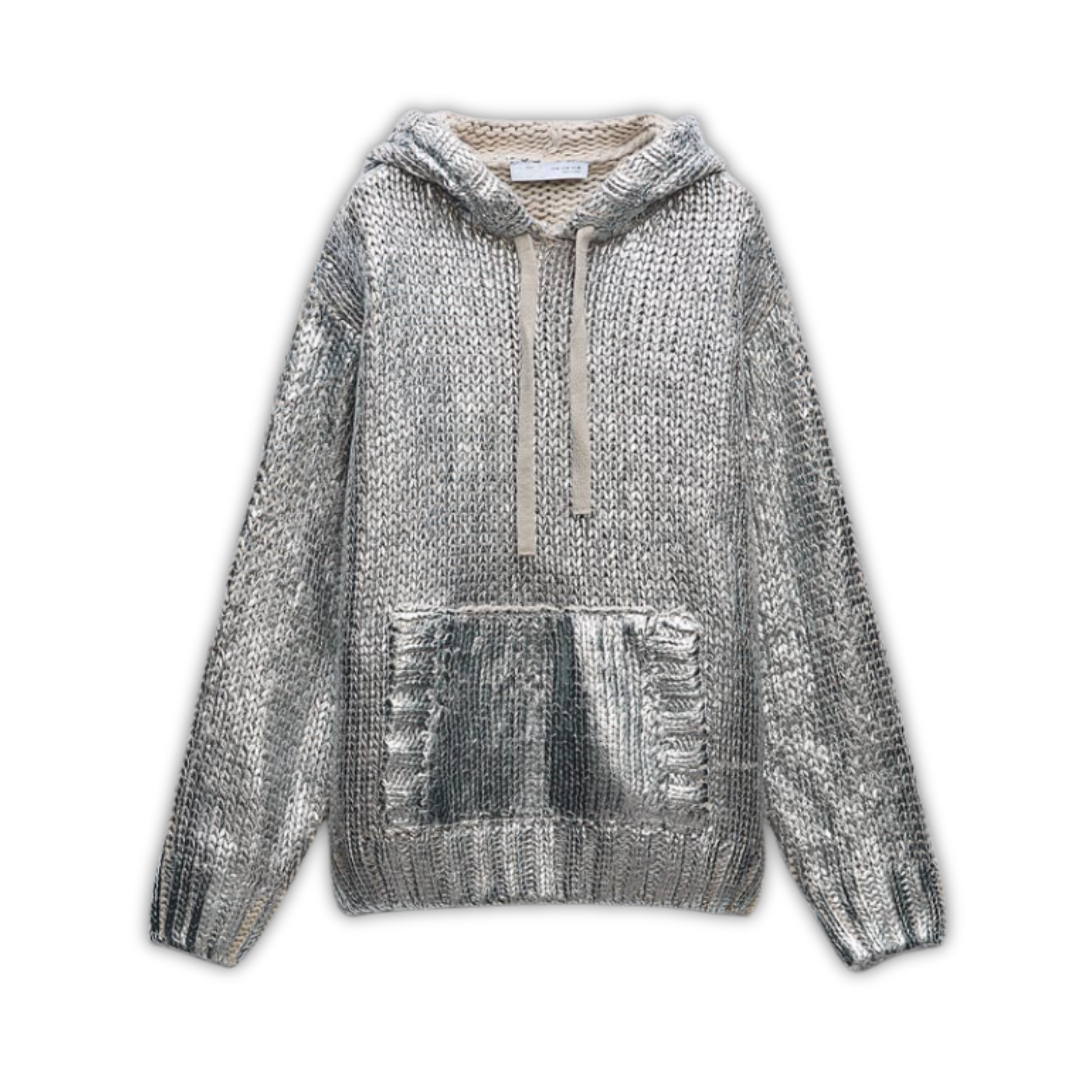 Silver metallic hoodie