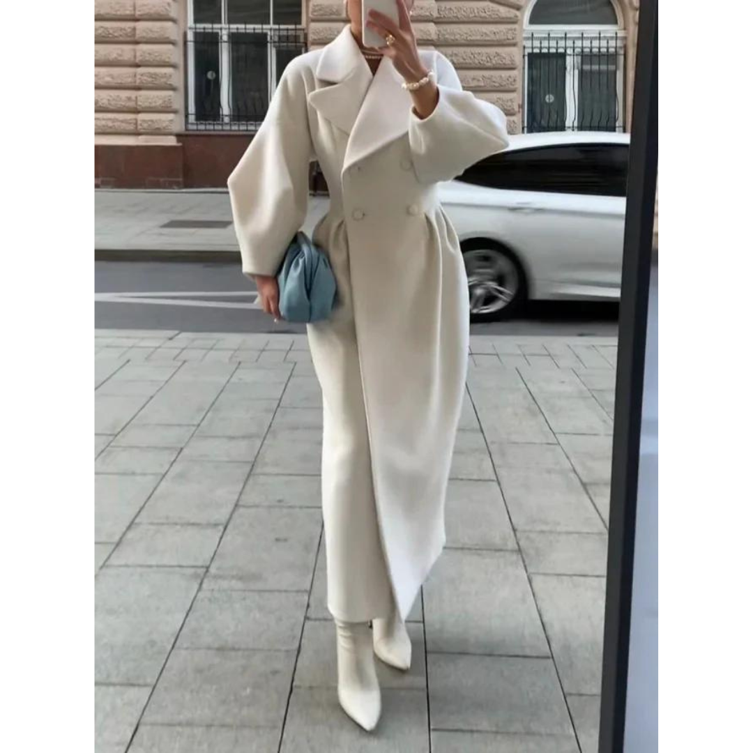 Gracieliem | Elegant Long Warm Coat For Women