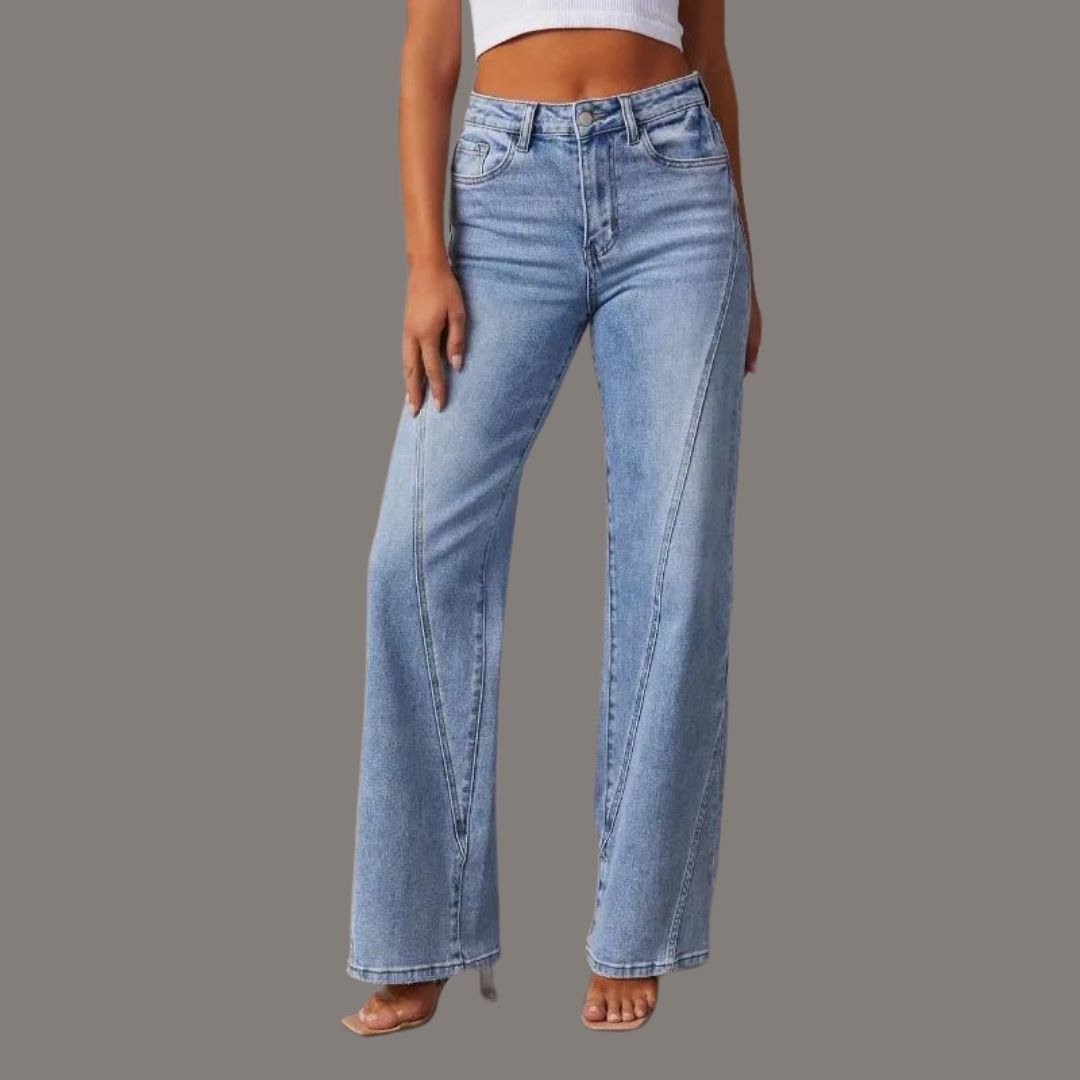 High-rise jeans with wide leg