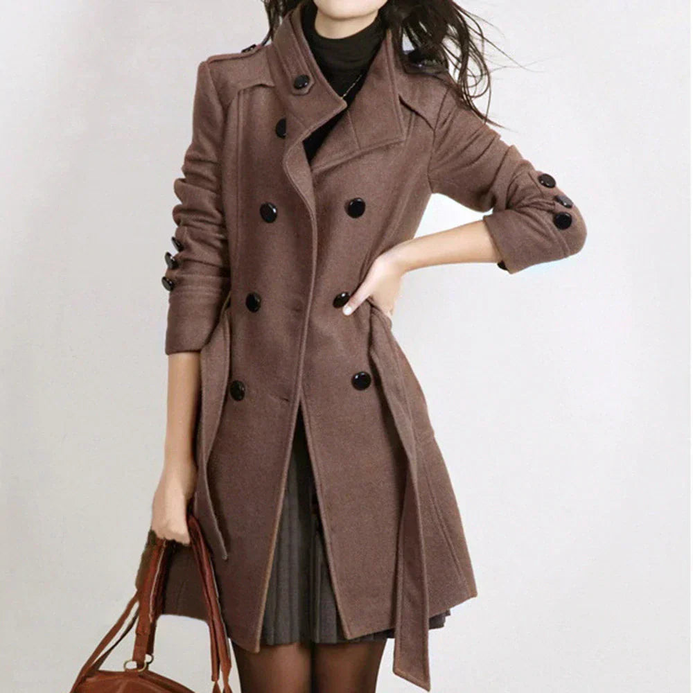 Brown belted jacket