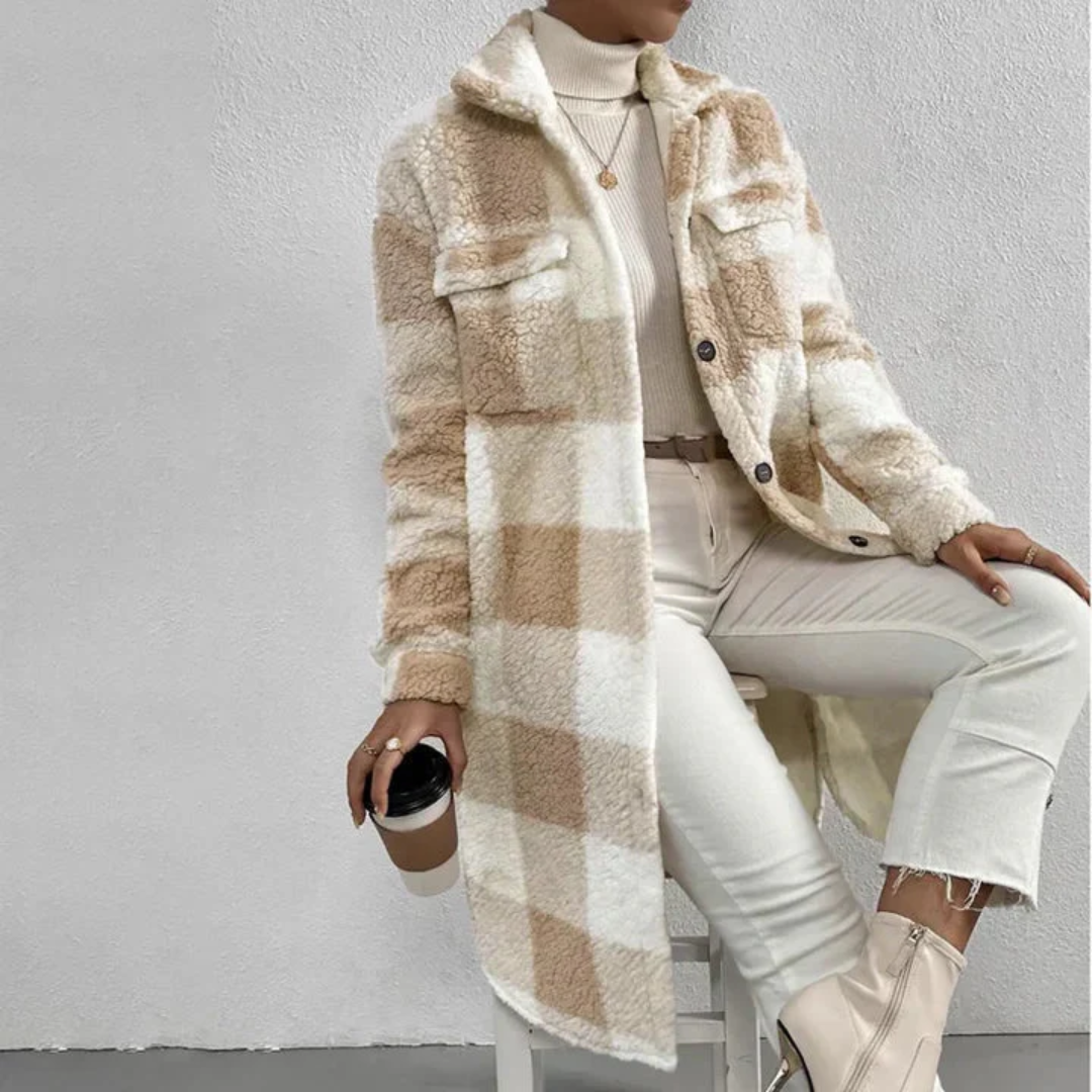 Zeinab | Long Plaid Coat For Women