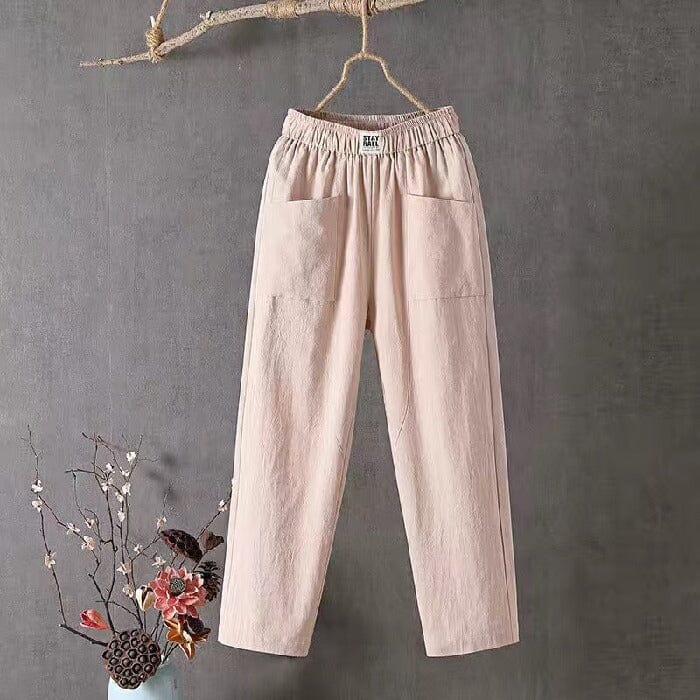 Cotton and linen harem trousers