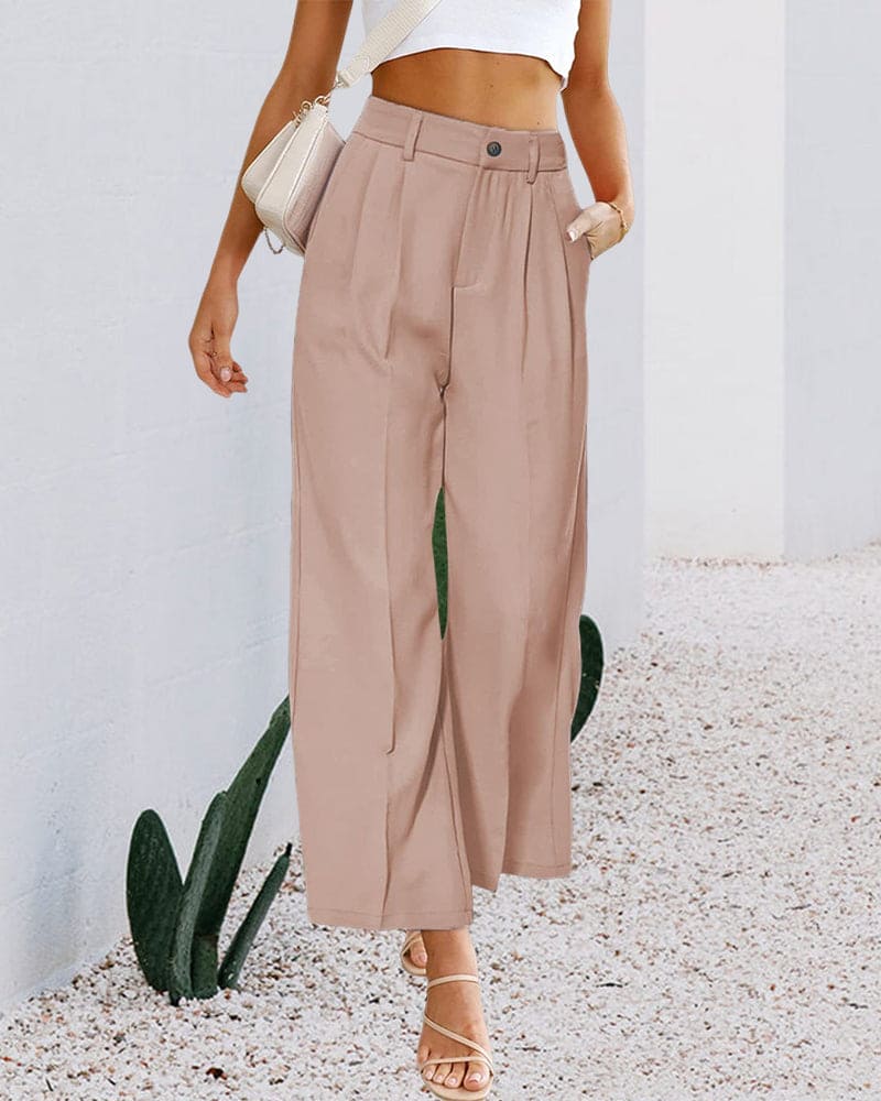 High-waisted trousers