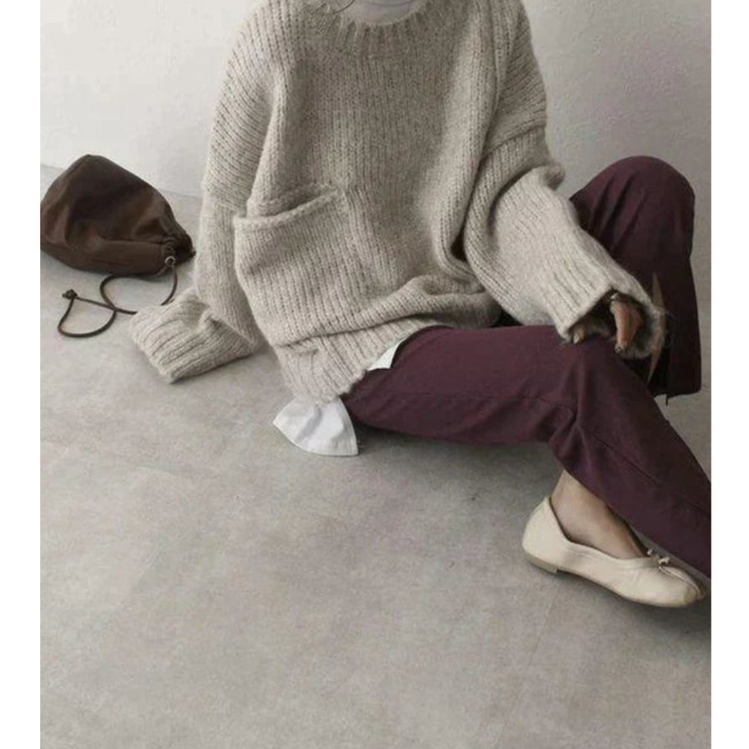 Barbilem | Long Sleeves Oversized Warm Sweater For Women