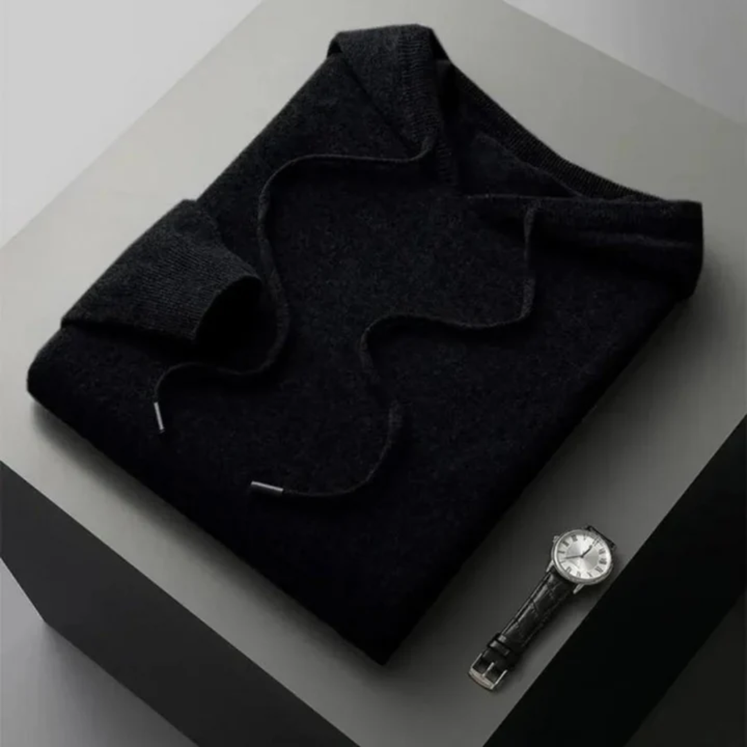 Ben | Knit Drawstring Hoodie For Men