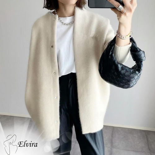 Elvira™ - Chic Long Sleeve Button Cardigan