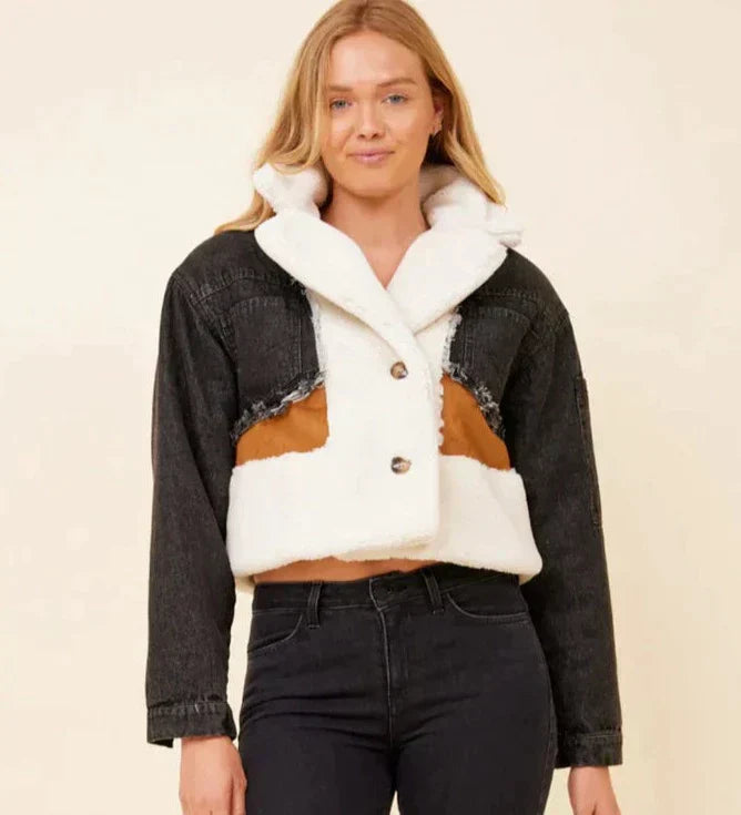 Patchwork cotton jacket