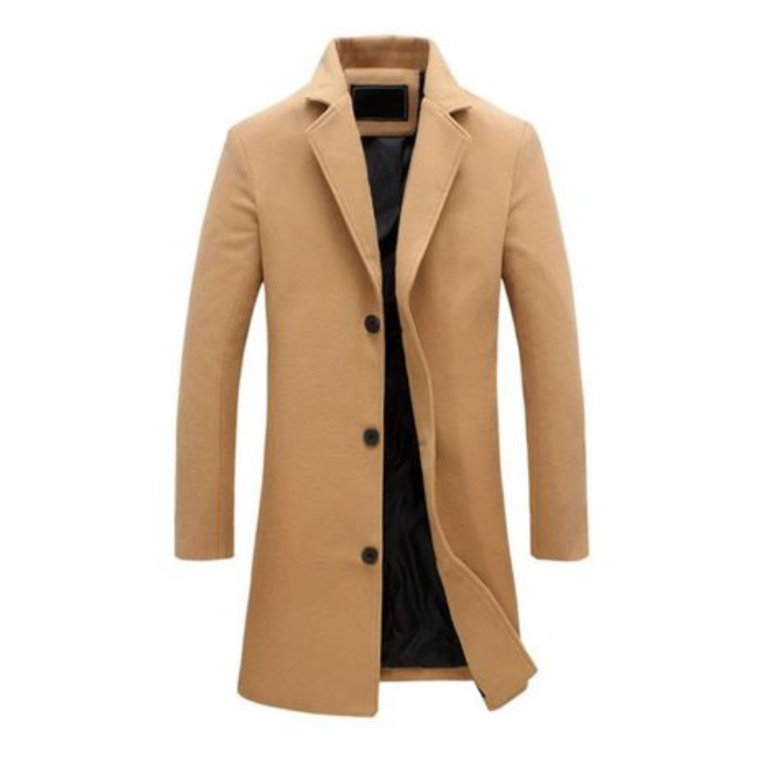 Aslan | Winter Lapel Collared Trench Coat For Men