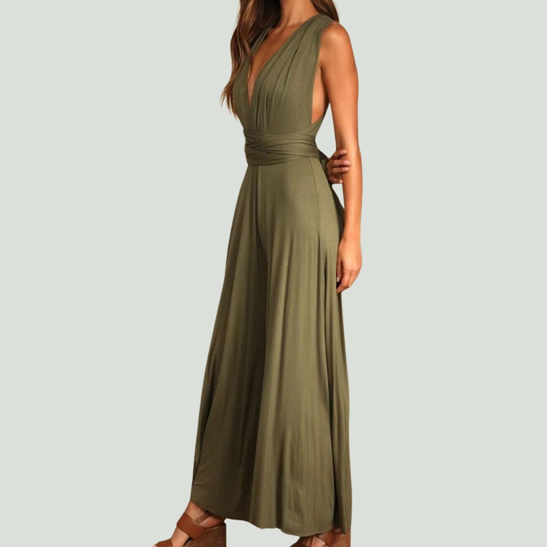 Elegant jumpsuit with cross back