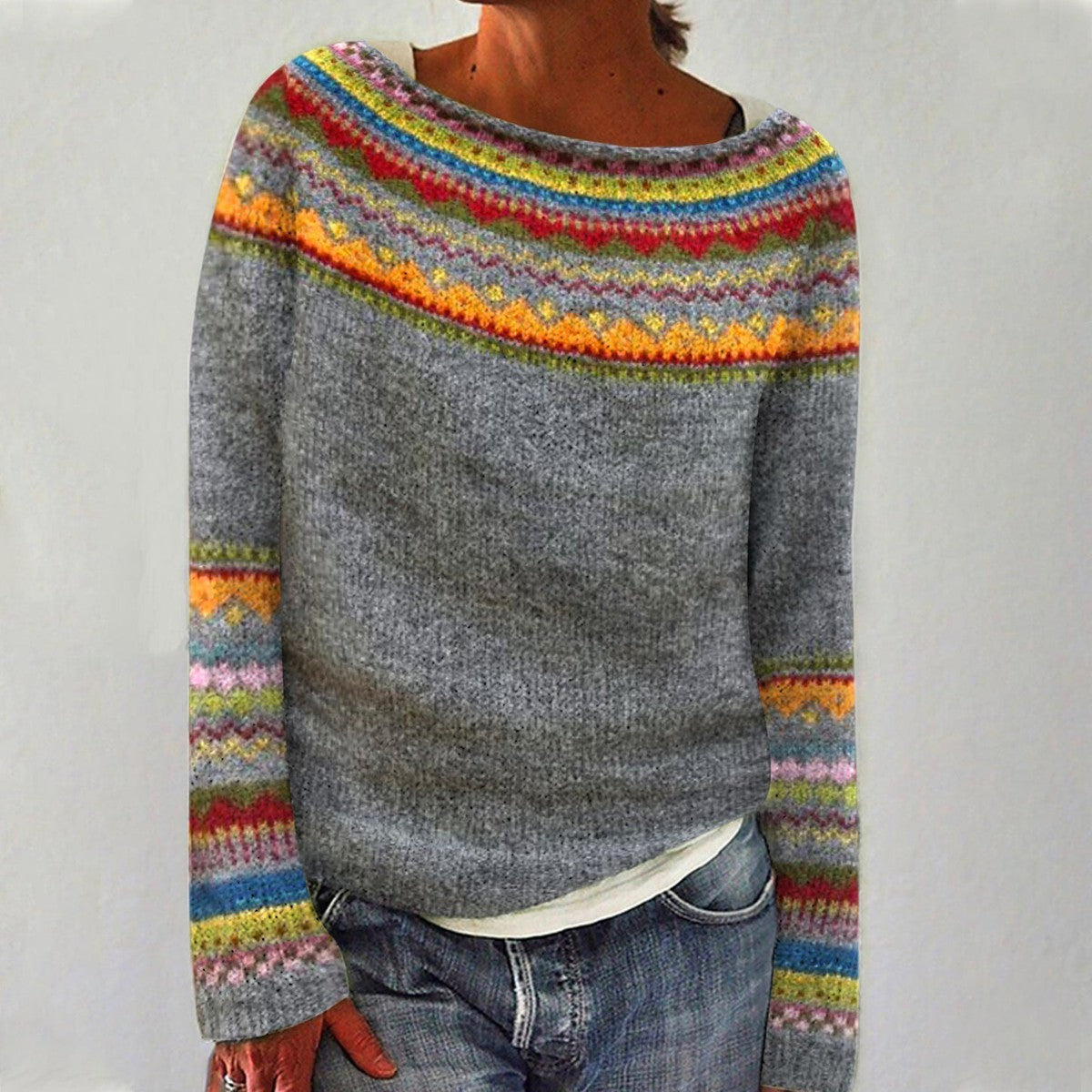 Lisa | Round Neck Knitted Sweater For Women