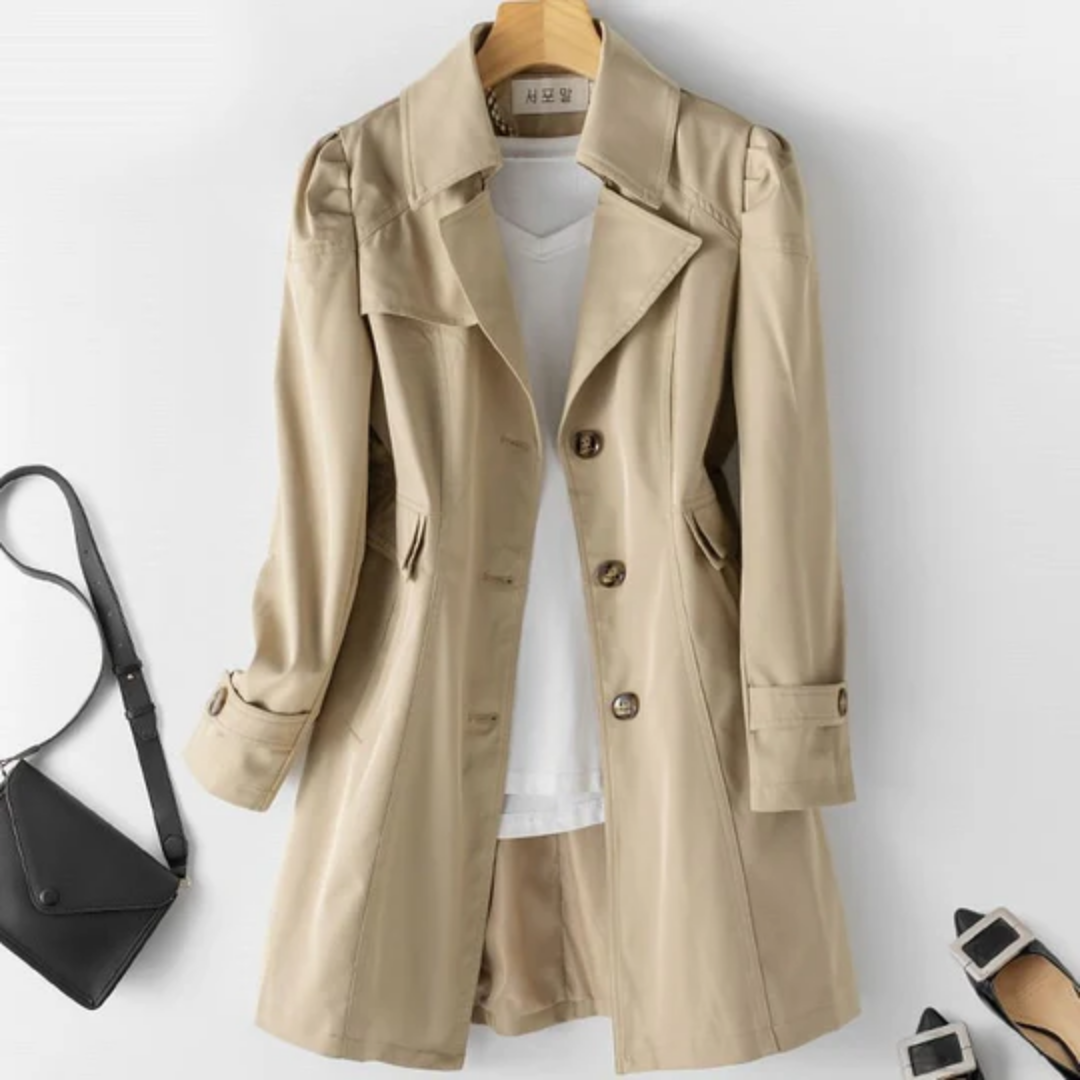 Tau | Lapel Collar Trench Coat For Women