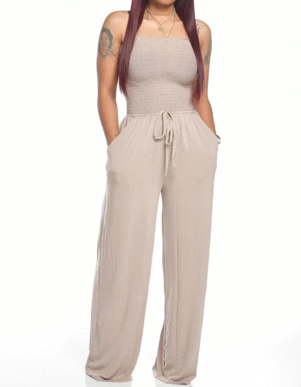 Emma - Comfortable and Elegant Strapless Jumpsuit