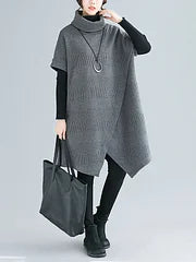 Bega™ - Irregular High-Neck Loose Collar Dress