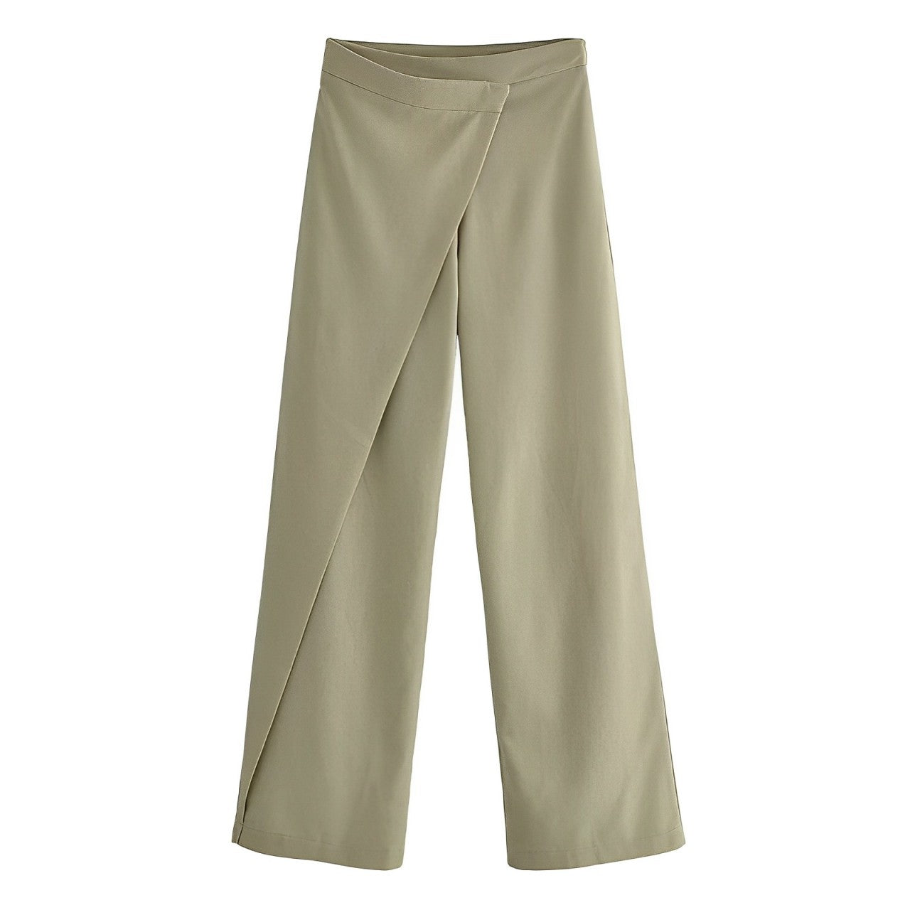 Wide linen wrap trousers