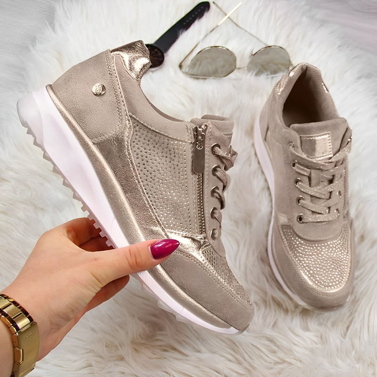 Eliana | Zip-up sneakers