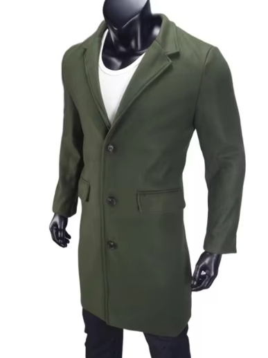 Lassick - Stylish Men's Coat with Button Closure