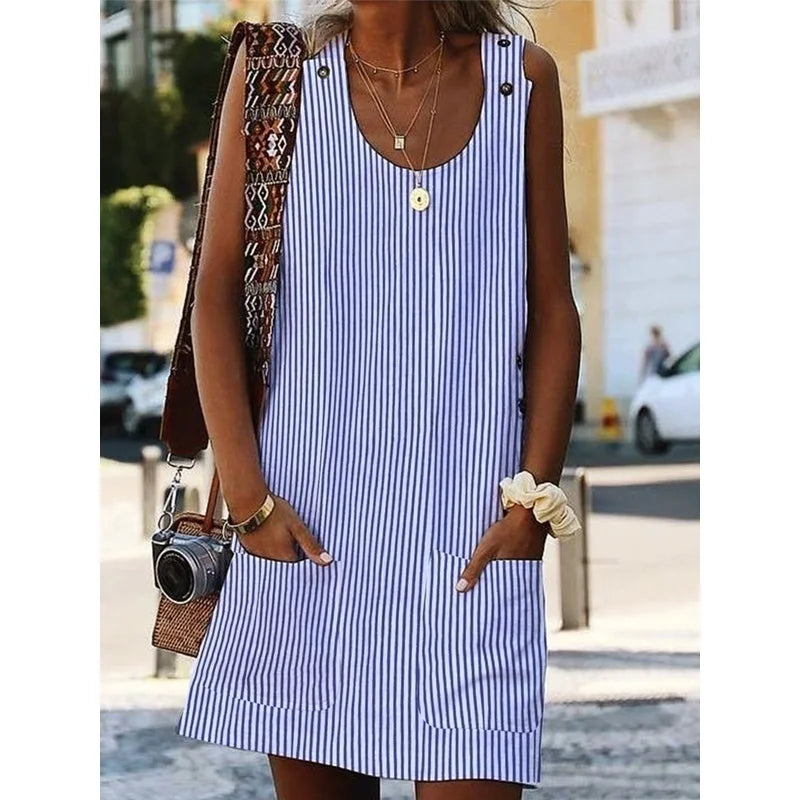 Casual striped summer dress