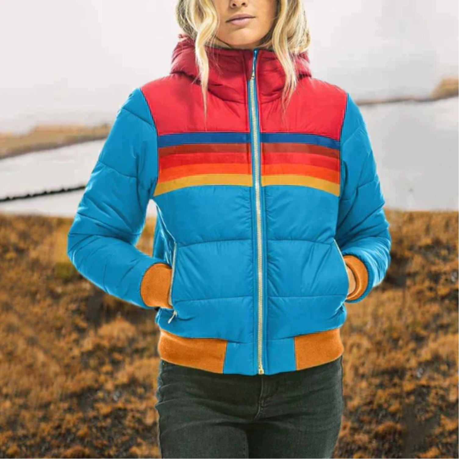 Colourful winter jacket