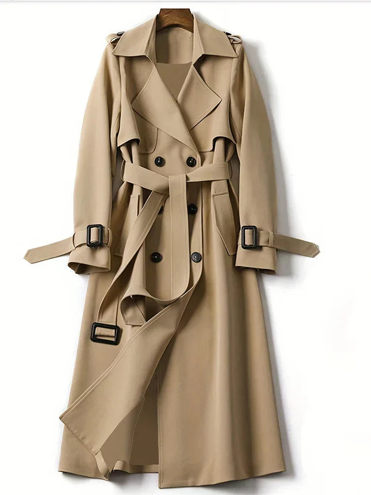 Lily - stylish trench coat with double button row