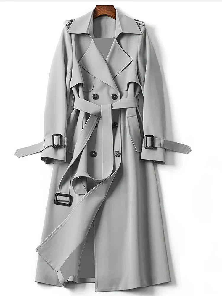 Lily - stylish trench coat with double button row