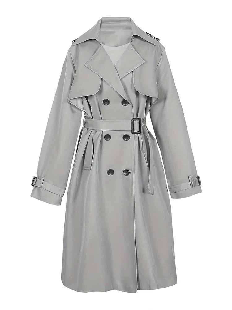 Lily - stylish trench coat with double button row