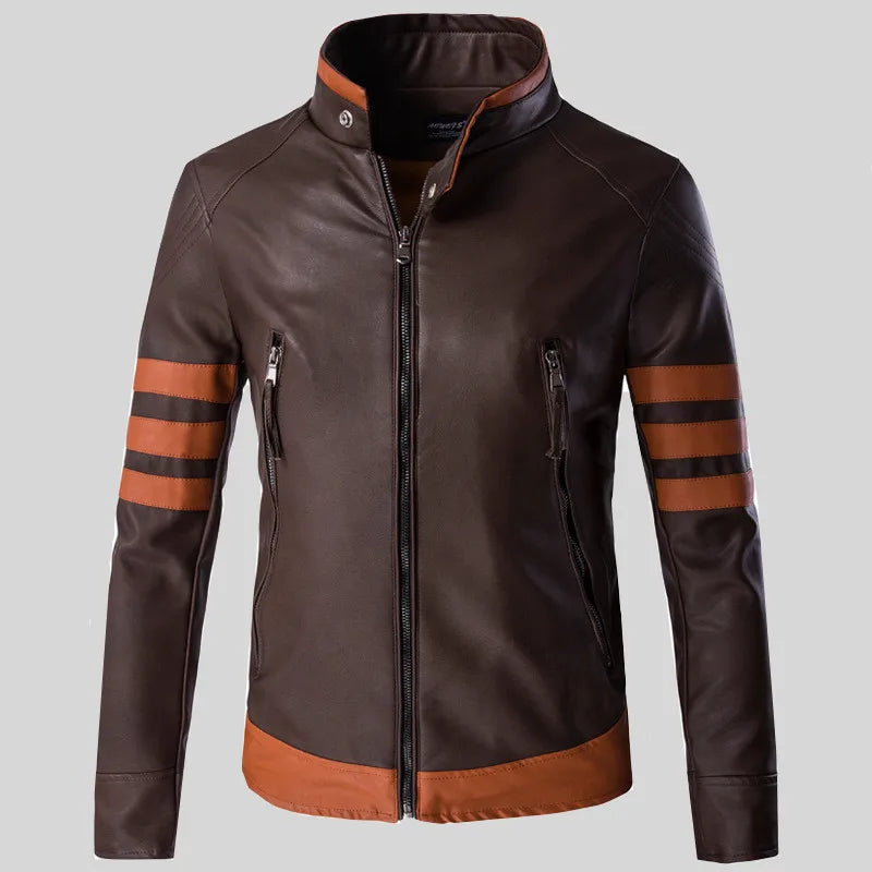 Zip Leather Jacket Wolverine