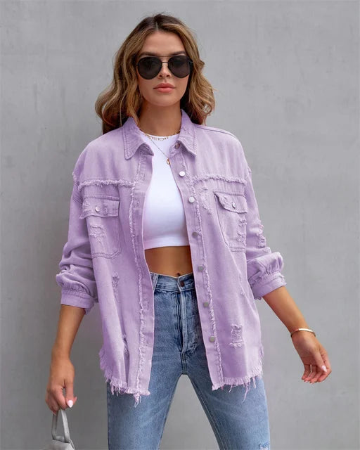 Rhea - stylish casual denim jacket