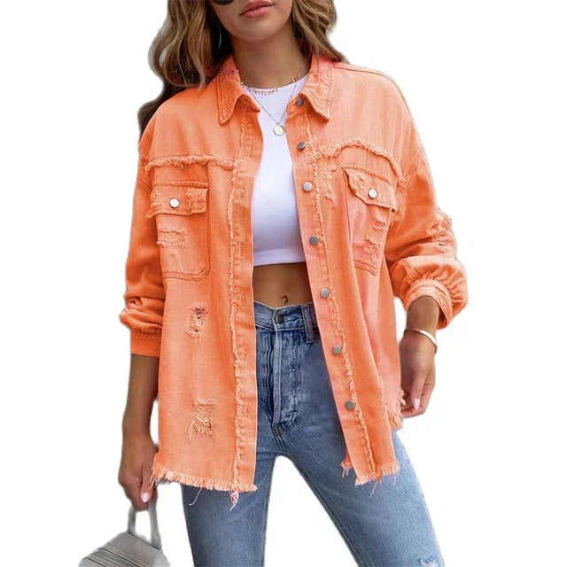 Rhea - stylish casual denim jacket