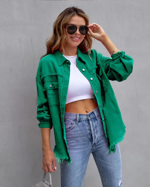 Rhea - stylish casual denim jacket